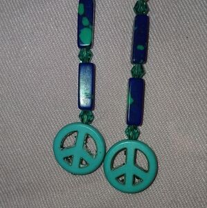 Peace sign earrings